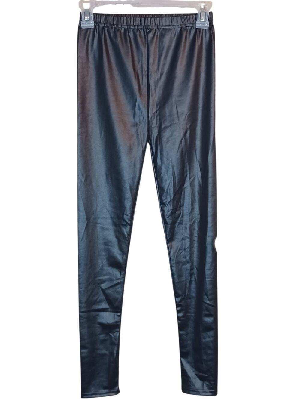 Women's XS Black Pleather Leggings